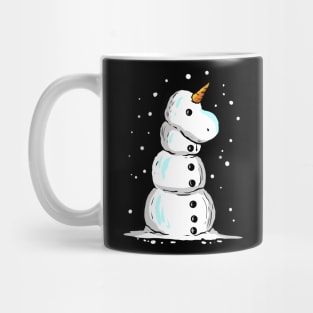 Unicorn Snowman For Christmas In July Mug